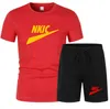 2 pièces ensemble hommes survêtement Gym Fitness entraînement sport costume séchage rapide T-Shirt Shorts course exercice entraînement ensemble vêtements de sport