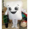 Hallowee White Teeth Mascot Costume Cartoon Anime Theme Character Carnival Adult Unisex Dress Christmas Fancy Performance Party Dress