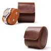 Watch Case for Men Roll Travel Storage Organizer and Display Brown s 220617