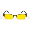 Lunettes de soleil hommes Semi sans monture jaune lentille Vision nocturne lunettes mode femmes haute définition Rectangle conduite lunettes lunettes D5