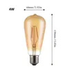 E27 220V Lampa retro LAMP 4W 6W 8W Edison Light ST64 Vintage Dekoracja Bombillas LED AMPOULEM INCADESSESS BARB H220428