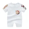 Moda verão Baby Bodysuit Girls Rodphers Design Kids Sleeve Macacos de Musas Infantis Meninas Cotton Romper Boy Boy Clothing