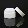 20g 30g 50 g Glasglas weißer Porzellankosmetikglässe mit innerer PP -Liner -Abdeckung für Lippenbalsam Gesichtscreme