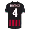 22/23 AC Milans Ibrahimovic Giroud Soccer Jerseys 2022 Theo Brahim Tonali Shirt Romagnoli R.Leao S.Castillejo Kessie Saelemeekers piłkarski mundur
