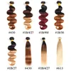 Düz ombre renkli saçlar 4x4 dantel frontal 430 iki ton ombre renkleri Brezilya Peru Malezya İnsan Saç WE9372803