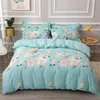 Nordic Style Flower Printing ONEpiece Bedroom Cover Soft Quality Washed Cotton Bed Quilt Duvet Cover 220616