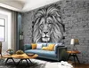 Fond d'écran 3D Mural Stéréoscopique Flower Animal pour salon Chambre à coucher TV Fond d'arrière-plan Décor peinture Papier mural Papel de paréde Stickers muraux