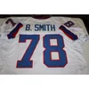 MIT MENINOS CUDDADOS MUNIMAS VINTAGEM BRUCE SMITH #78 Costura costurada campeã AFC Jersey Size S-4xl ou personalizado qualquer nome ou número Jersey