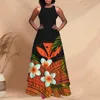 Noisydesigns Women Backless Dress Elegant Boho Hawaiian Floral Print Beach Dresses And Tunics Black Evening Robe Ete Vestito 220627