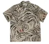 メンズカジュアルシャツ2022SSタイガーパターン印刷ワッコマリアハワイシャツ男性女性1：1品質のTシャツトップティー