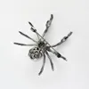 Vintage Summer Trendy Black White Golden Spider Creative Broche Pin para mujeres Partido Diario Diario Accesorios de bolsas de bufanda