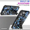 Schokbestendig Hybrid Ingebouwde Kickstand Gevallen Voor Iphone 13 Pro Max 14 12 11 Xr Xs X 8 7 Plus 6S Camouflage Camo Stand Armor Telefoon Covers