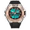 Orologi digitali da uomo Orologio sportivo a LED Quadrante in acciaio inossidabile Orologio da polso con cinturino in TPU impermeabile 30M Relogio Masculin