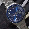 Мужчины мужские эд белые роскошные часы Moonphase Automatic Watches Движение Mechanical Oroiogio Bond 007 Speace Montre de Luxe Leather WRI260M