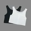 Corset Flat Breast Binder Zipper Short Les bra Summer Comfortable Chest Trans Vest S 3XL Crop Tops Bamboo Charcoal 220524