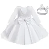 Abiti da ragazza Bambino per ragazze Natale Bambino Bambini Fiore Pizzo Elegante Principessa Compleanno Abito Bambini Festa nuziale Abiti in tulleRagazza