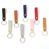 Fashion PU Leather Keychain Business Gifts Leather Key Chain Men Women Car Strap Waist Wallet KeyChains Keyrings 8 Color