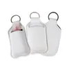 Sublimation Blanks Refillable Neoprene Hand Sanitizer Holder Cover Chapstick Holders With Keychain For 30ML Flip Cap Containers Travel Bottle FY4285 ss0114