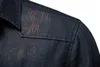 AIOPESON Marka Elastik Pamuk Denim Gömlek Erkekler Uzun Kollu Kalite Kovboy Gömlek Casual Slim Fit S Tasarımcı Giyim Için 220322