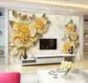 Papier peint de haute qualité 3D Décorations murales stéréoscopiques Salon Chambre à coucher HD Impression Photo Mural TV