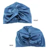 Шелковистые турбанские кепки для женщин для женщин скрученной ночной шкаф