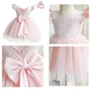 Robes d'enfants pour les filles Summer Infant Party Flower Girl Mariage Vêtements pour enfants Princesse Tutu Dress Toddler Baby Lace Gown 220426