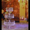 Andere feestelijke feestbenodigdheden Europese transparante kristal bruiloftdecoratie Multi-laager ronde cake plaat West Point Display Stand Room PR