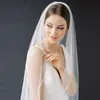 Copricapo V14 Velo da sposa Bordo corto Matita Veli da sposa semplici One Laye Elegante Rochii Lungo con pettine Morbido copricapo singolo