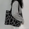 イブニングバッグ2022キャンバスハンドバッグ女性ショッパートートバッグファッションデザイナー和風漫画かわいい猫小エコショルダー