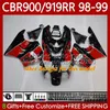 Bodywork For HONDA CBR919 CBR 900 919 RR CC 98-99 Years Body 127No.24 CBR 919RR 900RR 919CC CBR900 RR CBR919RR 98 99 900CC CBR900RR 1998 1999 Fairings Kit black flames