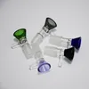 14mm Male Glass Oil Burner Pipe Pyrex Tobacco Bowls Hookah Shisha Bongs Adapter Green Blue Purple Black Gray Thick Pipes Clear Smoking Tubes for Smokers Wholesale