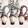 Nieuwe kerstdecoraties Handgemaakte Gnomes Wine Bottle Cover Party Dinertafel Decor Creatieve baardpop gezichtloze kerst