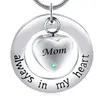 Hänge halsband mamma alltid i mitt hjärta aska urn halsband för minnesmöten smycken