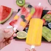 4 Izgara Ev Halkı Plastik Dondurma Kalıp Araçları El yapımı DIY Yapımı Popsicle Alet Barı 20220613 D3