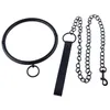 Collier de cou en alliage métallique avec laisse en chaîne, jeux pour adultes, cosplay, contraintes de bondage BDSM, jouets sexy pour couples, outils érotiques