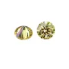 Andra riktiga 0,5-2 karat citrongul runda lysande moissanit lös sten med gra för diy smycken ringörhängen passerar diamant testare annan