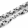 Zincirler 4/5/8/12/15mm Geniş Gümüş Paslanmaz Çelik Kral Bizans Zincir Kolye Bileklik Erkek Takı HandmadeChains Llis22