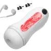 10+6+1 Modes Vibrator Male Masturbation Cup With Earphone Penis Sucking Stimulator Vagina Real Pussy sexy Toys For Men