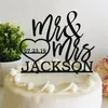 Персонализированный свадебный торт топпер с сердцем, сохранив дату, мистер и миссис фамилия каллиграфия жених жених Custom Topper D220618