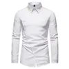 Camisas casuales de los hombres Colores Hombres Moda Paisley Camisa de manga larga Est Llegada Bordado Turn Down Collar Botones asimétricos Trajes Hombres