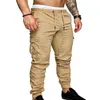 Men's Pants Men Cargo Plus Size Loose Breathable Workout Solid Color Drawstring Casual Long Outdoor Sports Trousers SweatpantsMen's Naom22