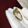 -Ti-er Love Ring com anéis de casamento de 3 mm Mulheres jóias prometidas com vetão Bag S12101 DU-P-E1304730
