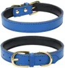 Gold Pin Buckle Dog Collars with Adjustable Buckles Fashion Leather Dogs Collars Neck Decoration Pet Supplies accessories