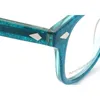 ファッションサングラスフレームヴィンテージ女性光学メガネ男性ラウンド眼鏡青酢酸処方ローズレッドスペクタクル