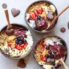 Ramadan Decoration Natural Coconut Shell Bowl Spoon Set Creative Coconut Bowls Fruit Salad Bowl Noodle Wooden Tableware Kitchen 220408