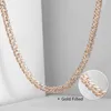 Chains Vintage Necklace For Women Men 585 Rose Gold Venitian Curb Snail Foxtail Link Necklaces Fashion Jewelry 50cm 60cm CNN1Chains