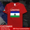 Royaume du Lesotho Pays T-shirt Personnalisé Jersey Fans DIY Nom Numéro High Street Fashion Lâche Casual T-shirt 220616