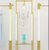 Women's clothing rack Commercial Furniture gold light-emitting band lamp acrylic wall show combination racks landing cloth store display shelf