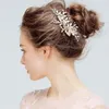 Flower Headpieces Comb Wedding Accessories Silver Color Rhinestone Headband Bridal Hair Pins Hair Jewelry