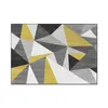 Tapis 300 cm moderne minimaliste 3D géométrique Triangle jaune gris salon chambre chevet tapis tapis de sol personnalisation tapis